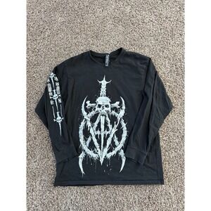 Riddick X Lip Service Vegan Anarchy Long Sleeve T-shirt Long Sleeve Skull Print